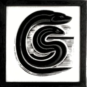 Reptile Art: Swirling Night Snake Design with Texture