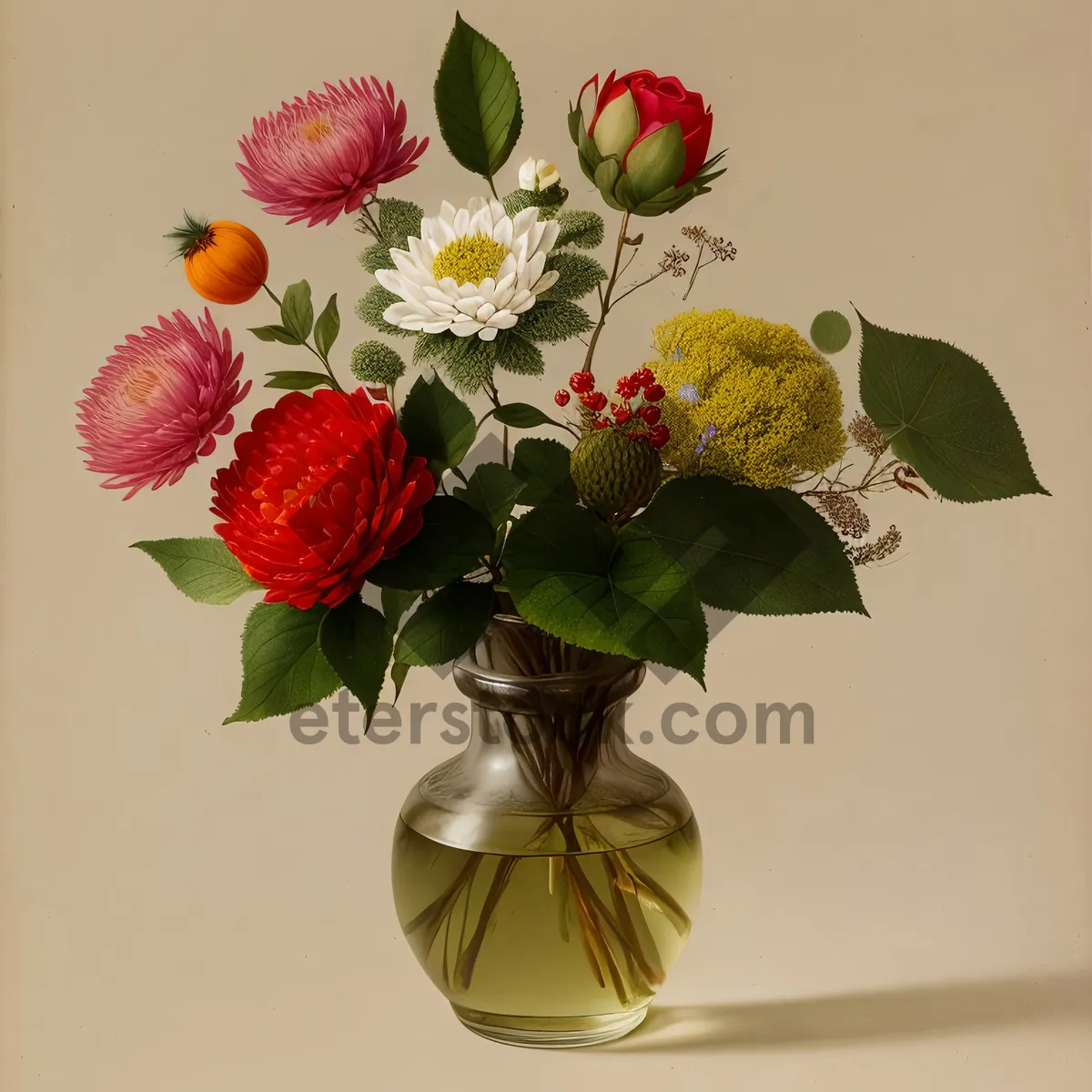 Picture of Fresh and Vibrant Strawberry Bouquet: A Deliciously Sweet Summer Delight