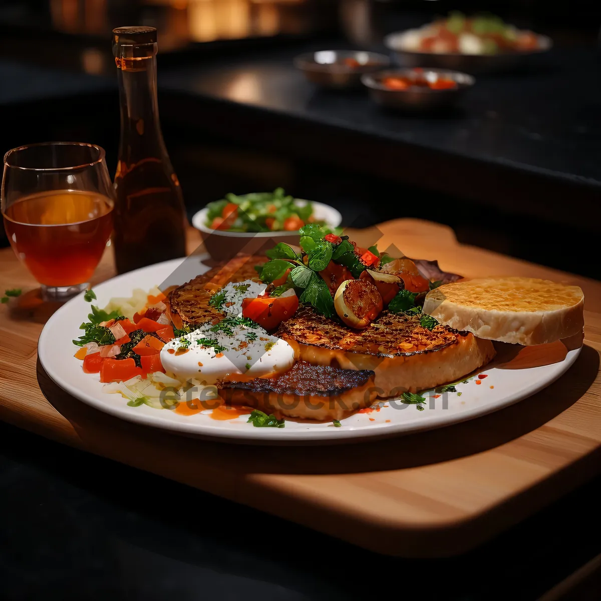 Picture of Delicious and Fresh Vegetable Salad Plate