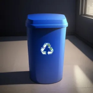 Empty Coffee Cup on Plastic Tableware Bin