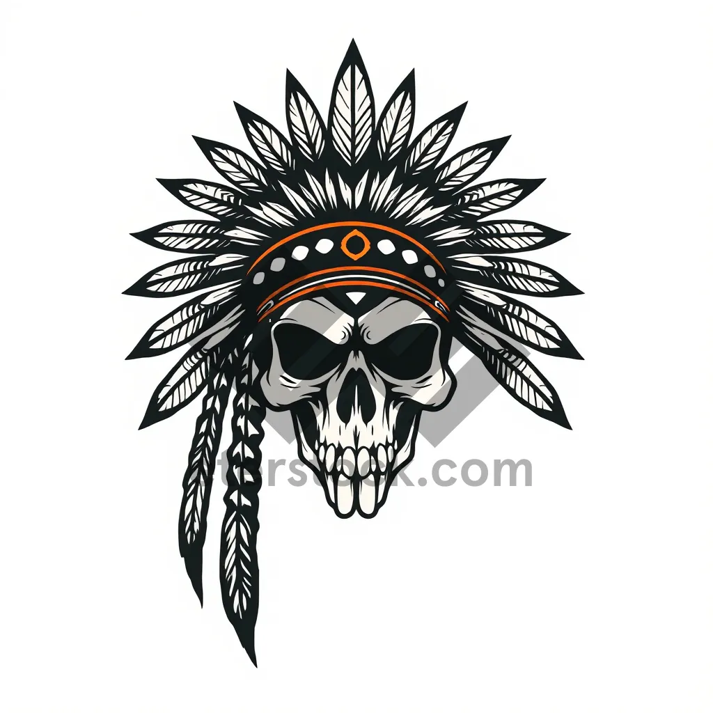 Picture of Vintage floral silhouette design element