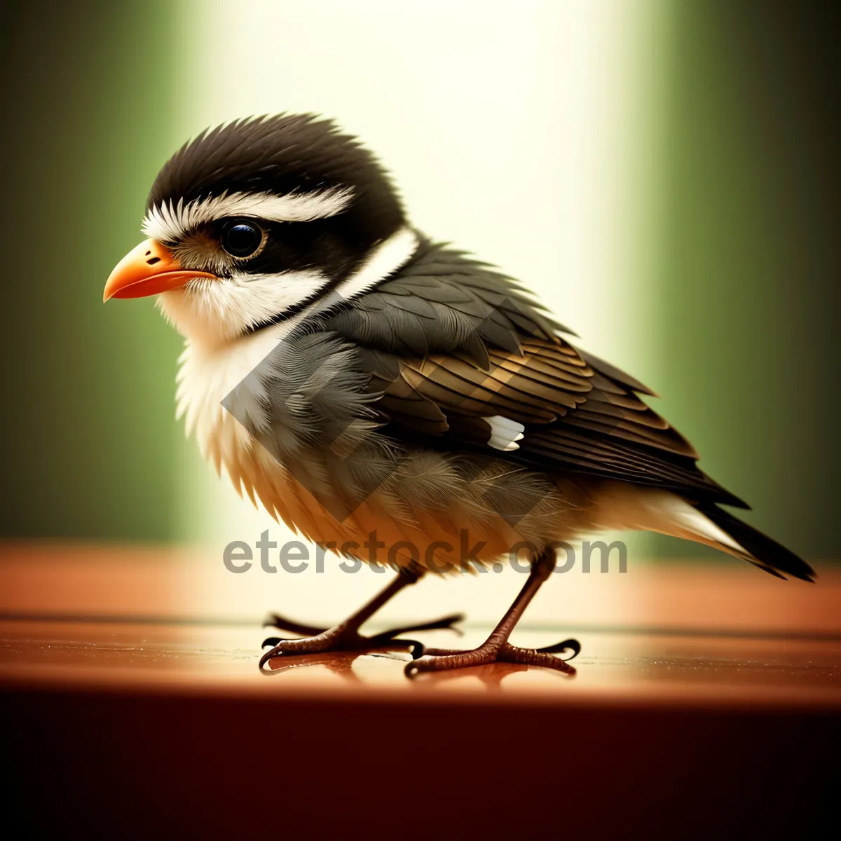 Picture of Cute Sparrow perched on branch