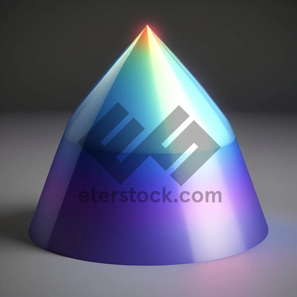 Picture of Cone Glass Symbol Sign Icon with Reflection