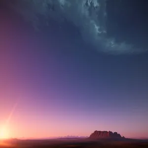 Radiant summer sunset with vivid cloudscape.