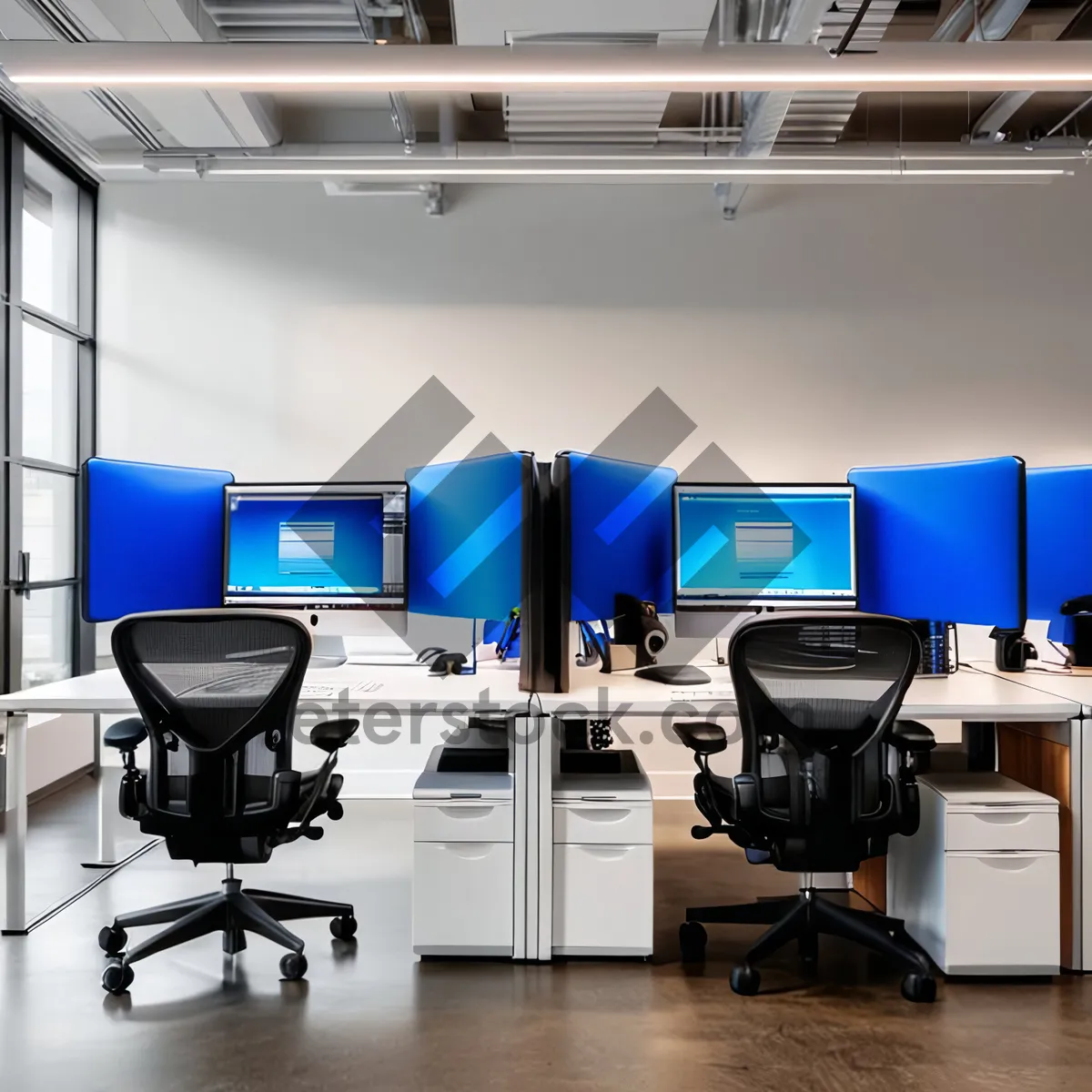 Picture of Modern home office with computer on desk