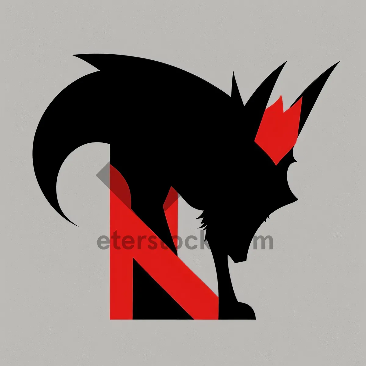 Picture of Symbolic Silhouette Flag Icon: Artistic Pencil Sign