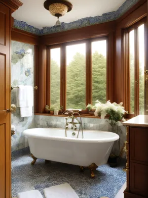 Modern luxury bathroom with stylish decor and sleek design