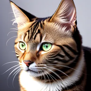 Adorable Tabby Cat with Curious Eyes