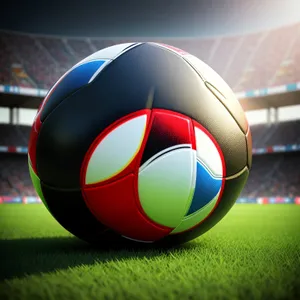 World Cup Soccer Ball in Patriotic Flag Design
