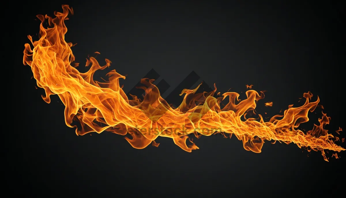 Picture of Abstract Flame Curve Graphic Design Element