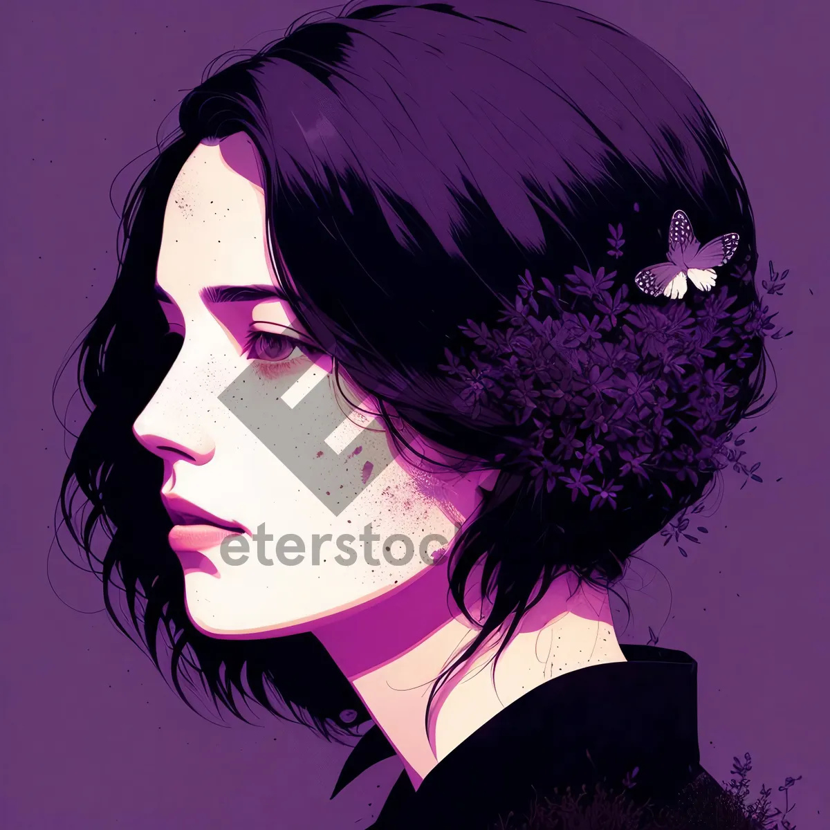 Picture of Seductive Purple Onion Fashion Portrait