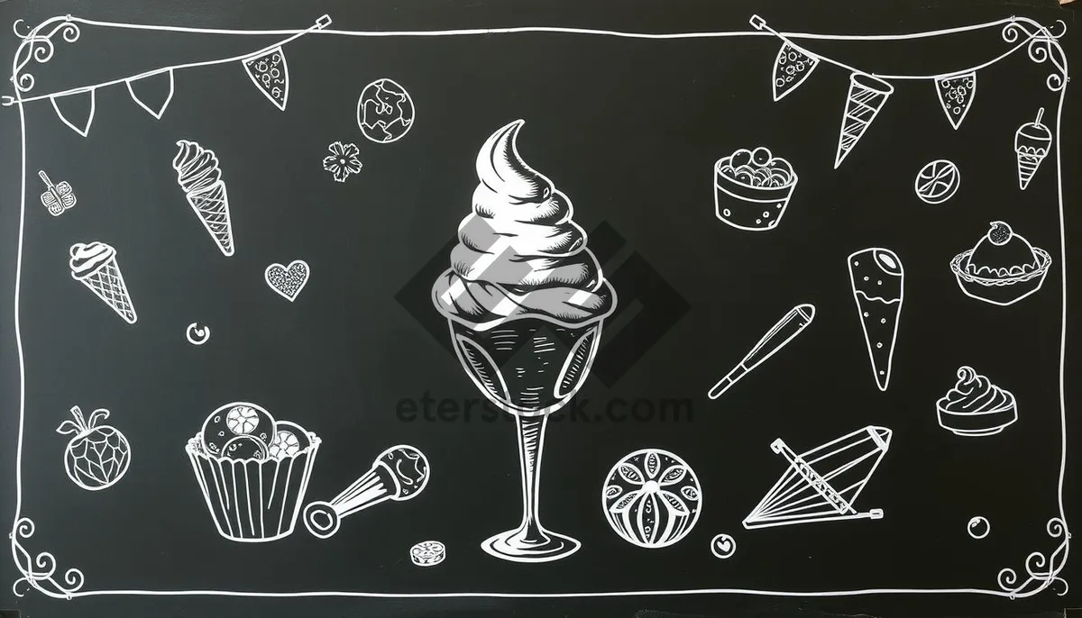 Picture of Floral Glass Graphic Design - Wine and Alcohol