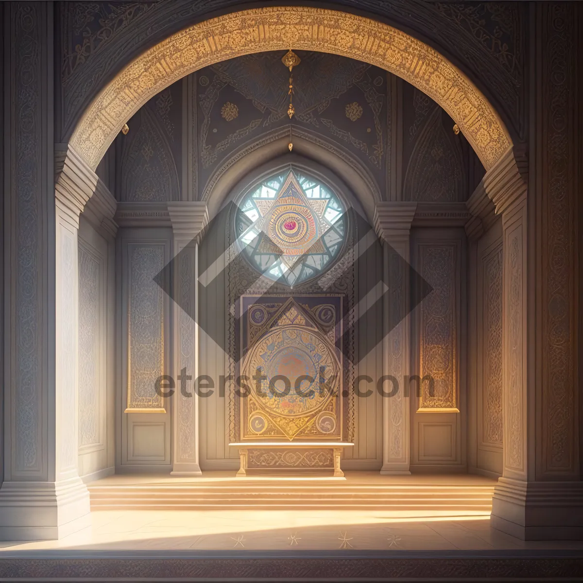 Picture of Medieval Cathedral Arch: A glimpse into historical religious architecture.