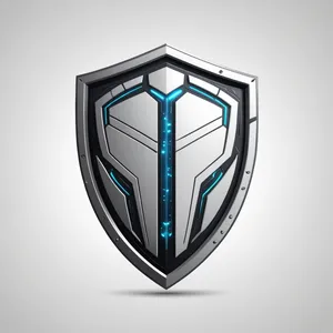 Collection of shiny shield icons for web design