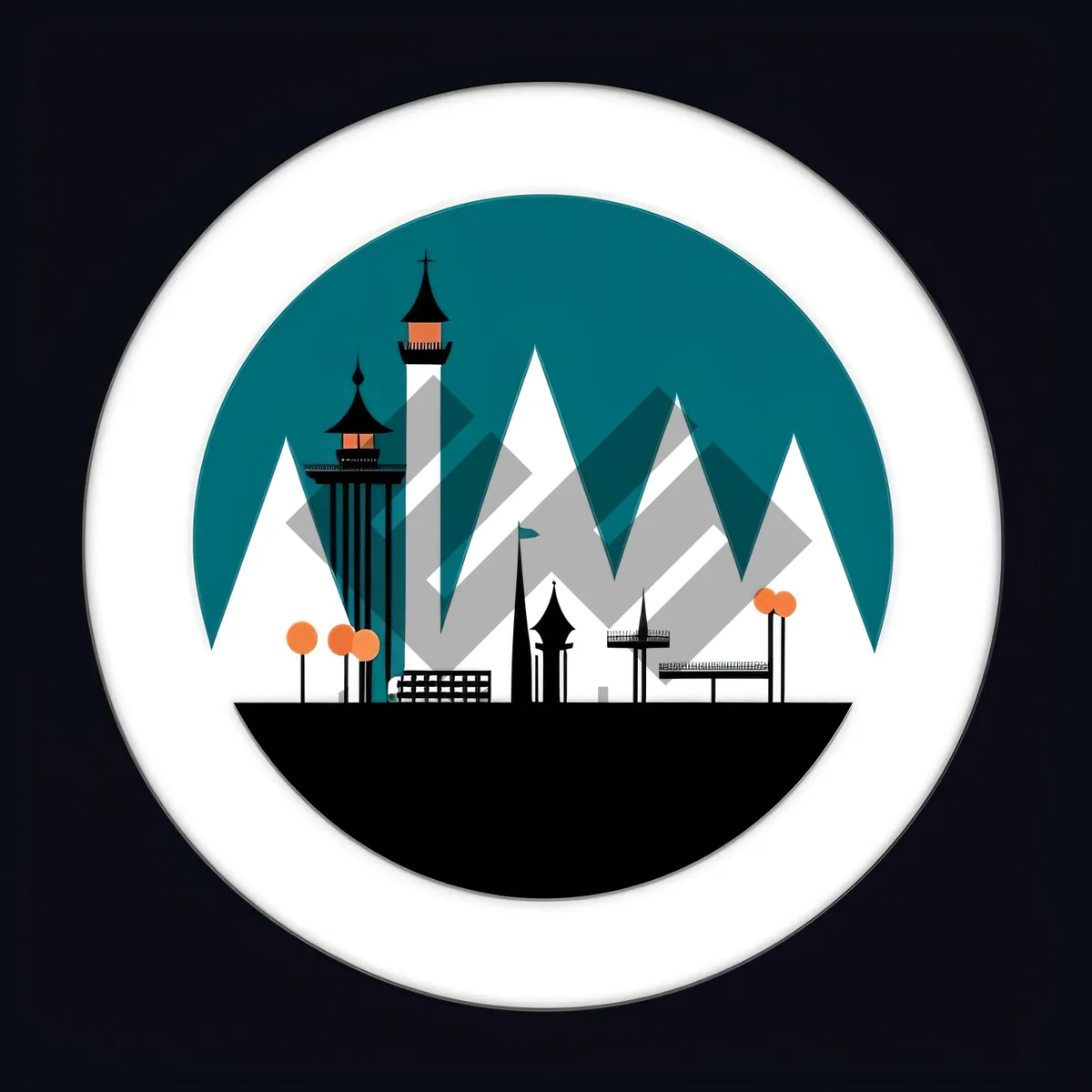 Picture of Sleek Round Web Icon Set in Shiny Black Design