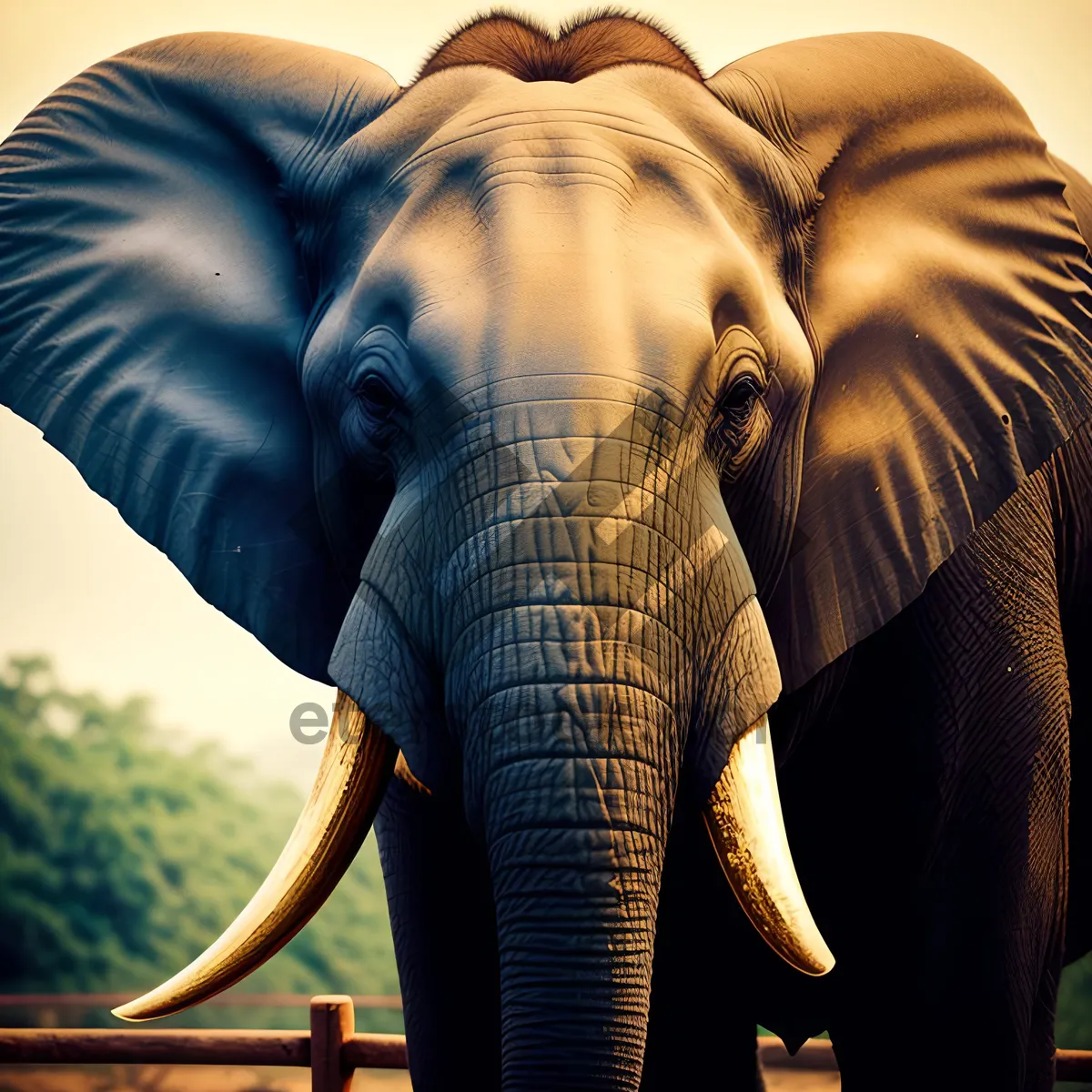 Picture of Powerful Bull Elephant in South African National Park