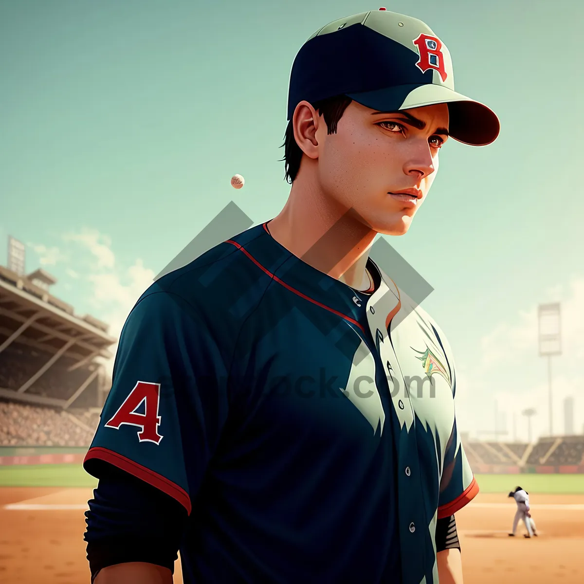 Picture of Happy male athlete in a sport hat