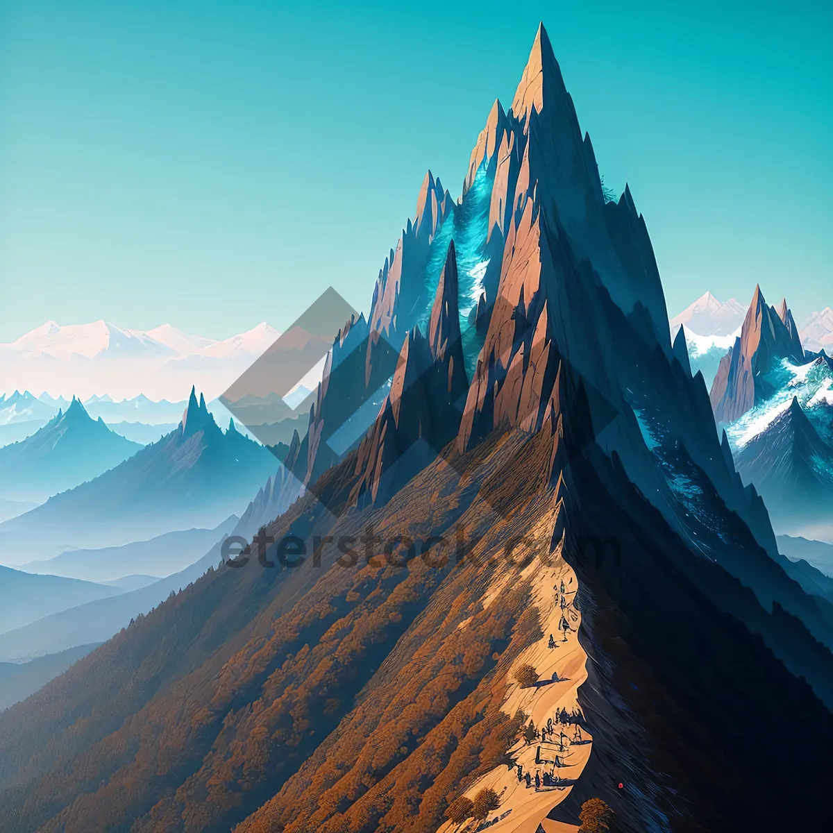 Picture of Majestic Winter Wonderland: A Serene Mountain Landscape with Glaciers