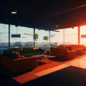 Modern Home Theater Room with Stylish Furniture