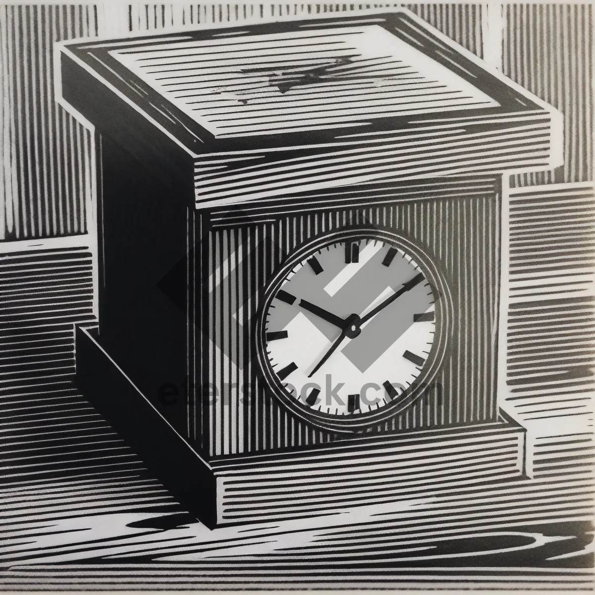 Picture of Vintage Analog Clock Showing Time
