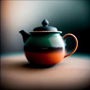 Traditional Ceramic Teapot for Hot Morning Beverages