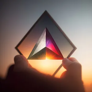 Glimmering Glass Design Icon with Brilliant Light