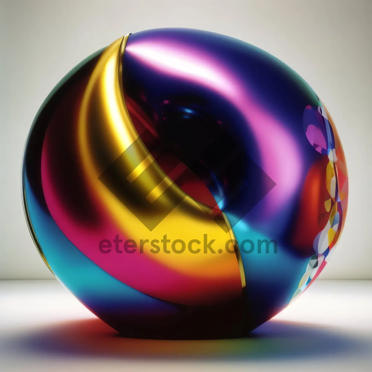 Picture of Colorful Glass Earth Globe in 3D Design