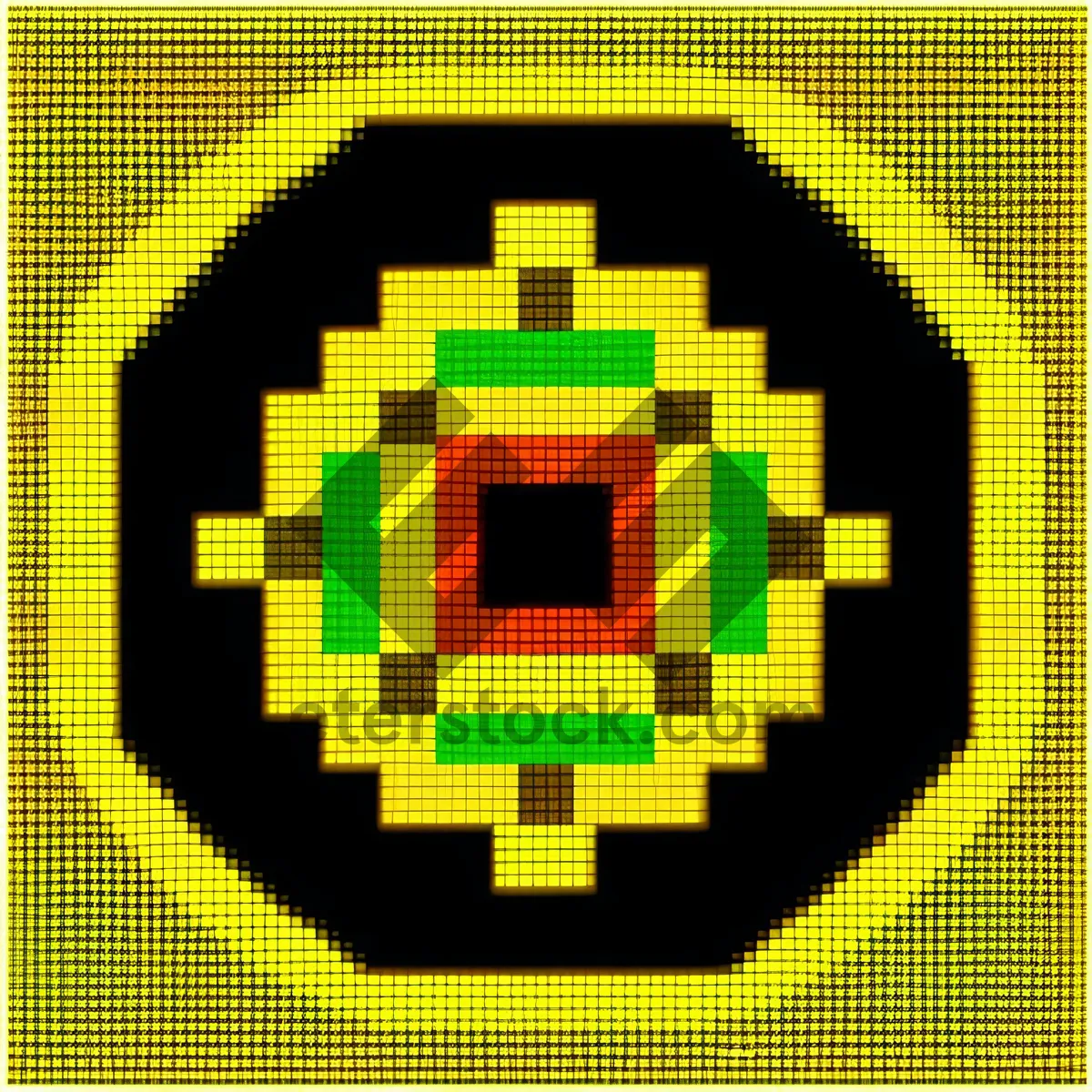 Picture of Pixel Mosaic Grid: Modern Digital Art Texture