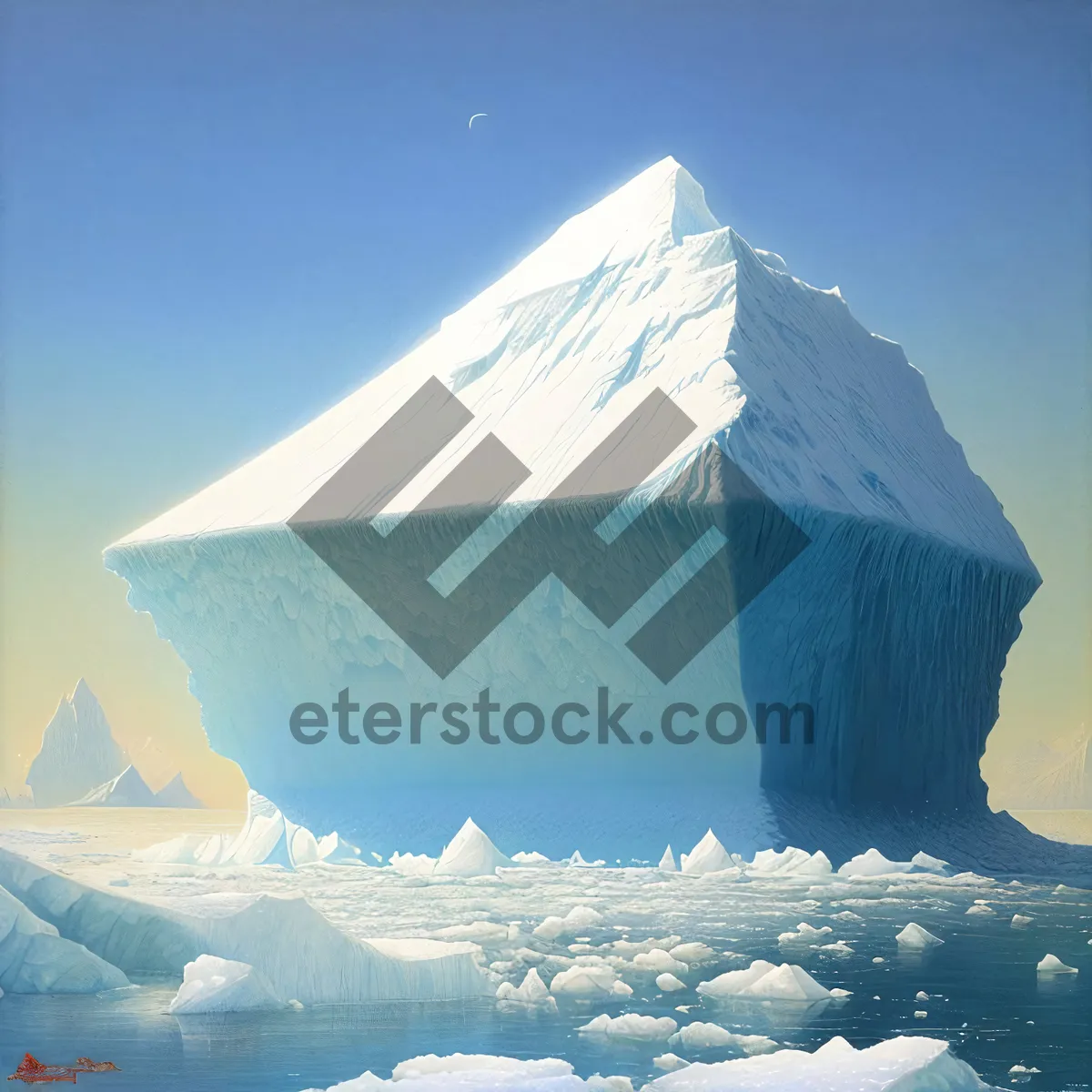 Picture of Majestic Winter Mountain Landscape with Glacial Ice