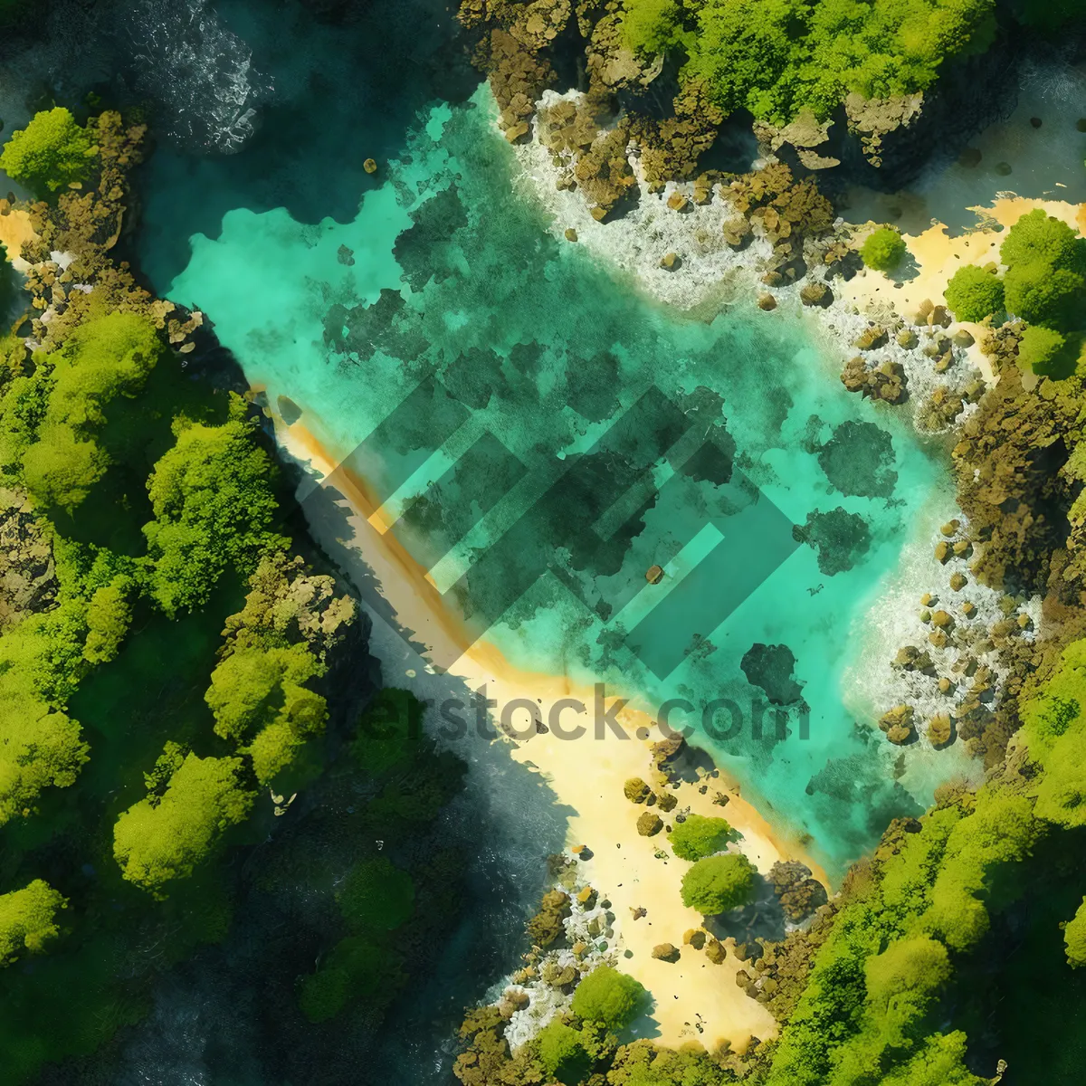 Picture of Colorful Marine Life in a Tropical Coral Reef