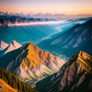 Southwest Desert Canyon Landscape with Majestic Cliffs