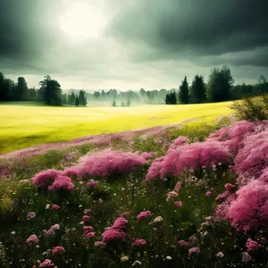 Colorful Rhododendron Blooming in Summer Garden