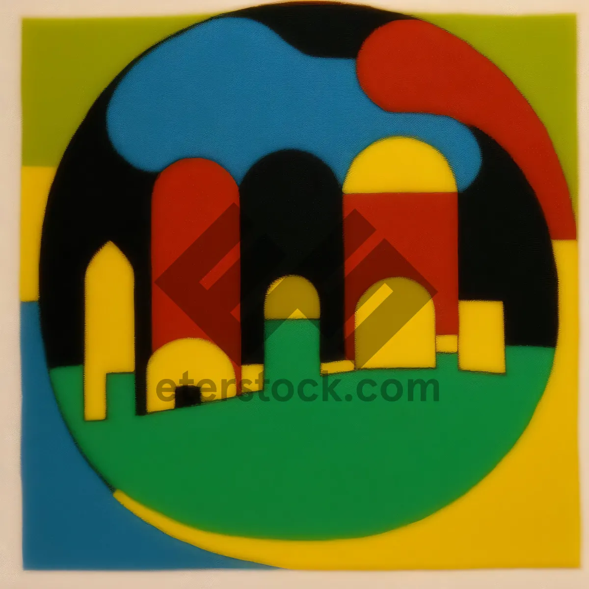 Picture of Bank icon for 3D business facility sign.