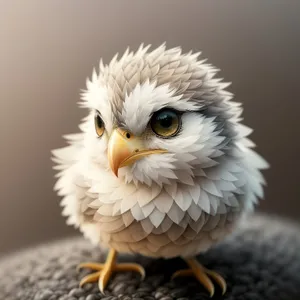 Fuzzy Chick Fluffy Yellow Feathers Portrait