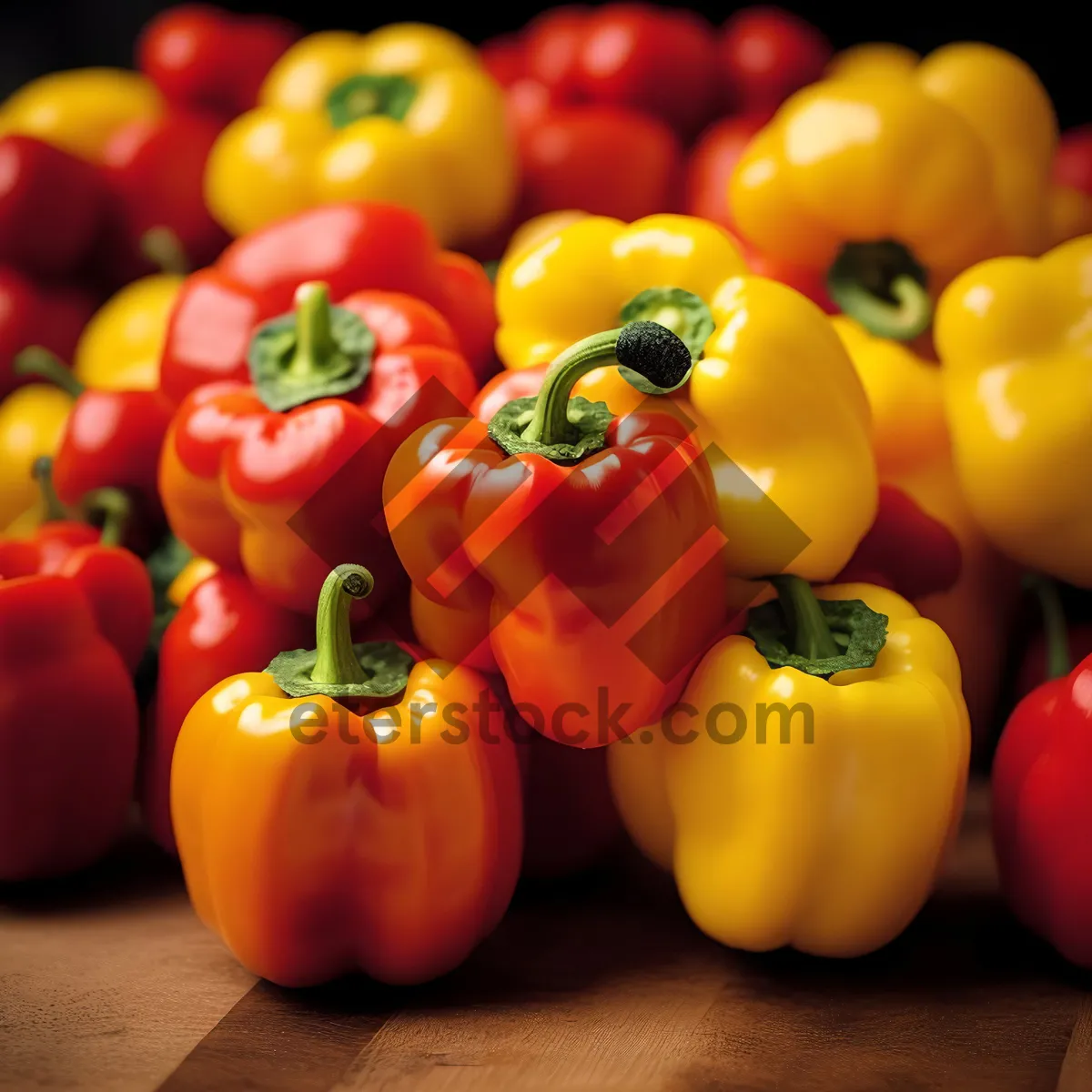Picture of Colorful Bell Pepper Salad with Fresh Vegetables