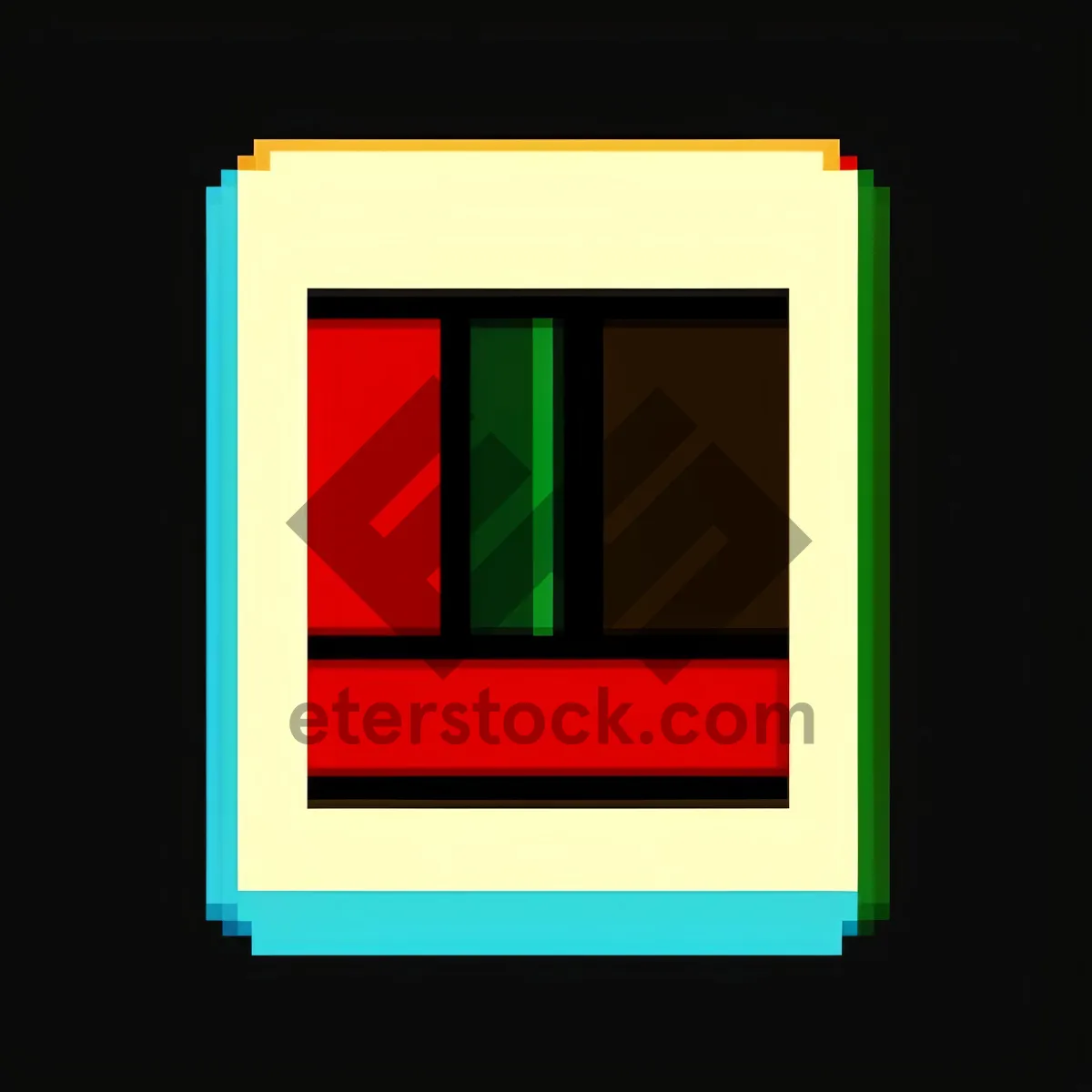 Picture of Web Button Set: Iconic Glossy Black Square Buttons