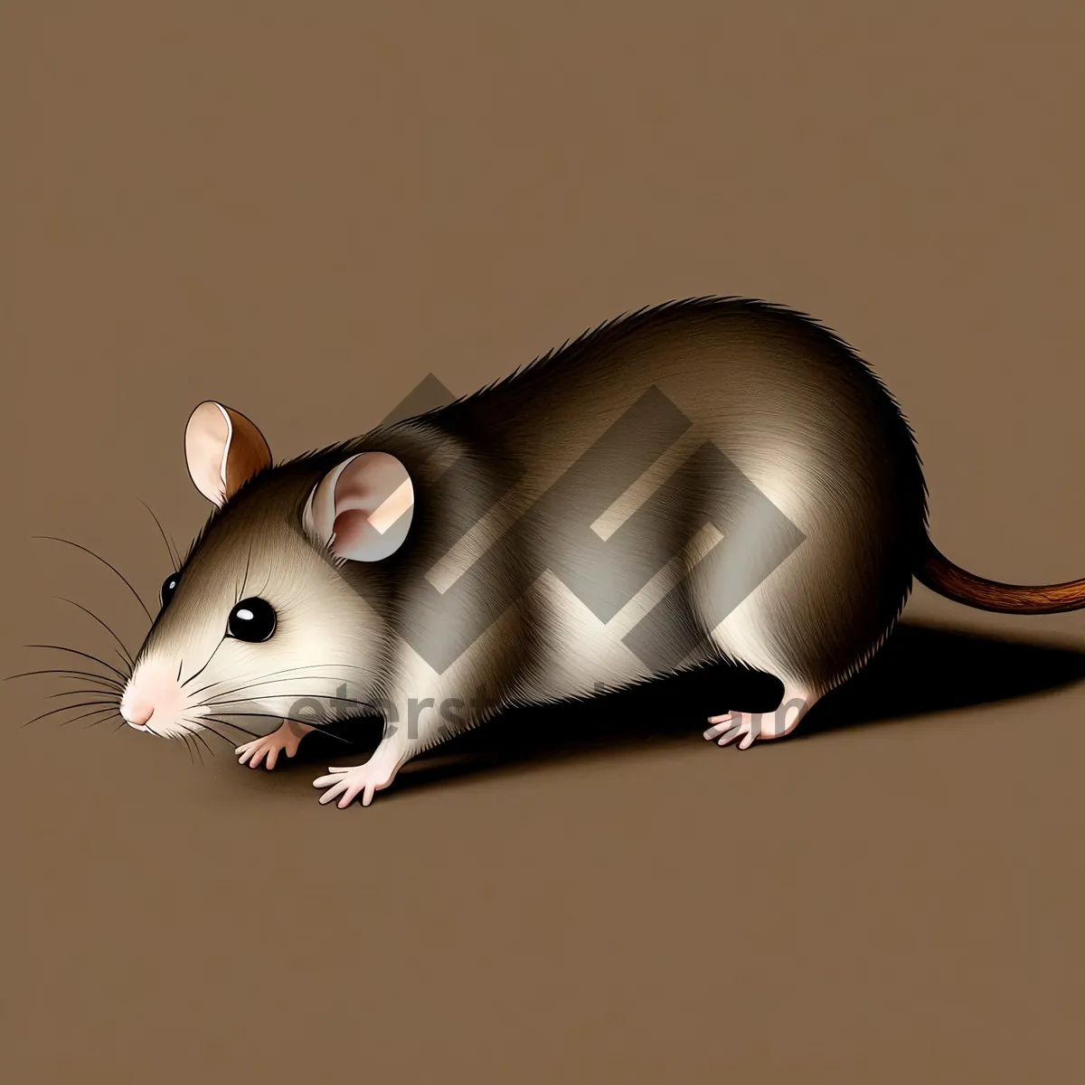 Picture of Adorable Domestic Rat with Furry Whiskers