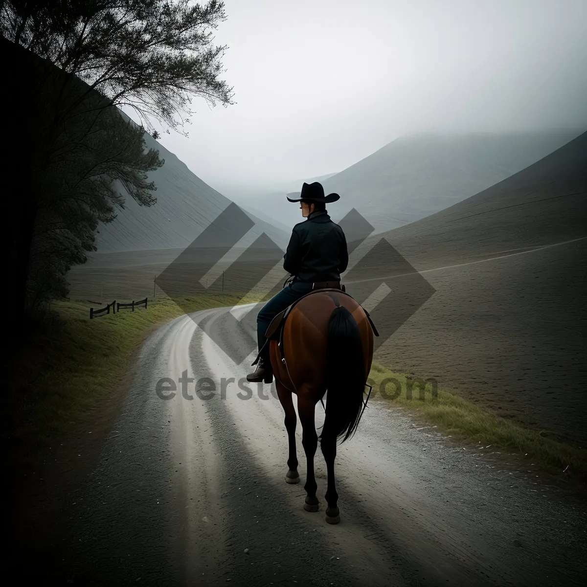 Picture of Serenity at Dusk: Sunset Beach Horseback Ride