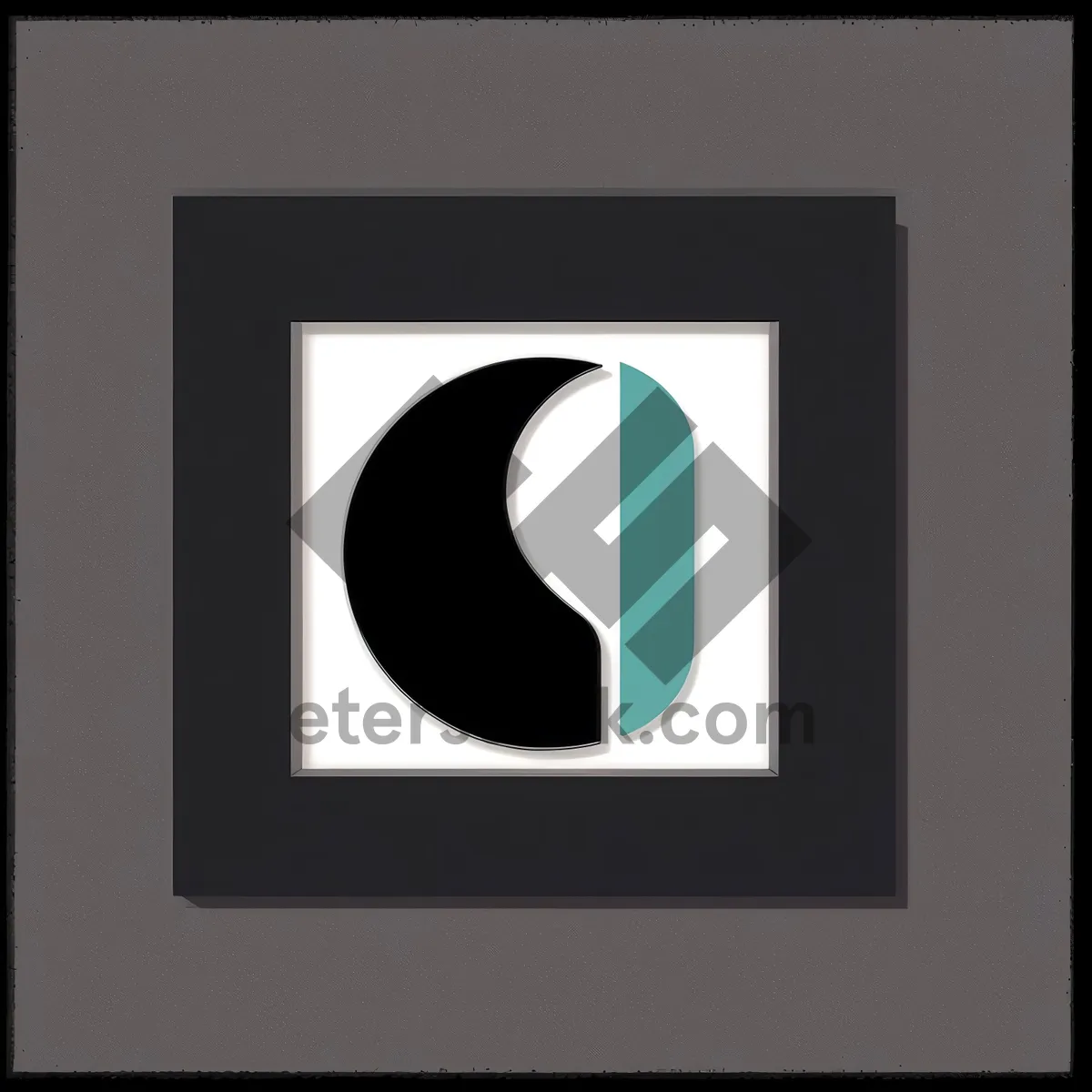 Picture of Vintage Frame with Blank Magnetic Diskette - Vintage Memory Device Design