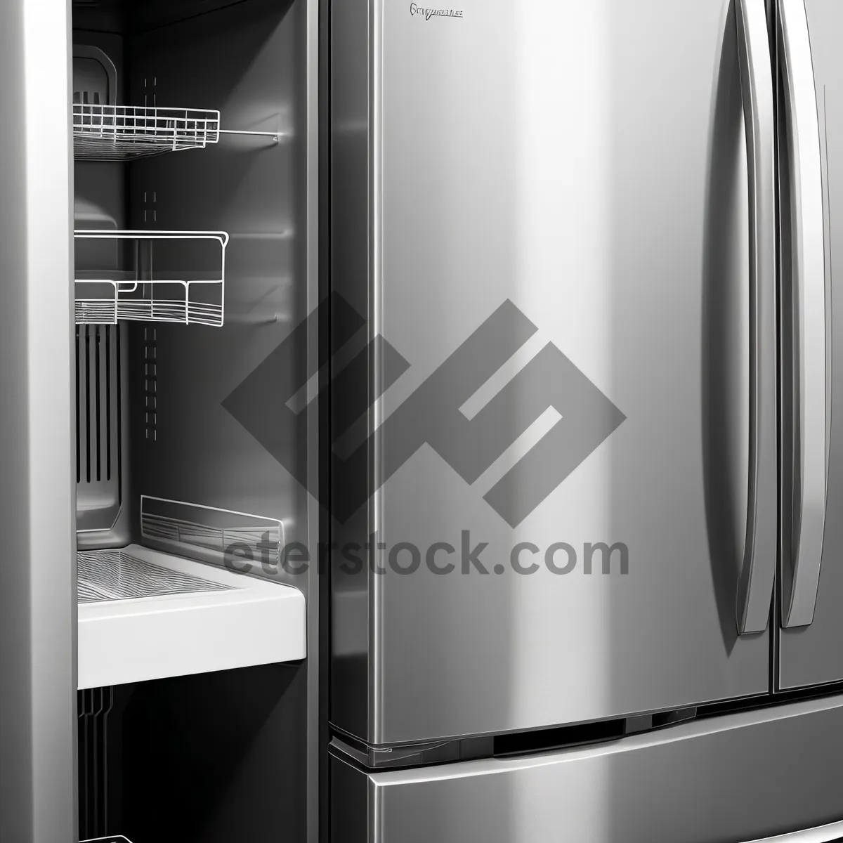 Picture of Modern 3D Refrigerator with Sleek Design