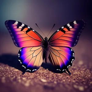 Vibrant Monarch Butterfly in Flower Garden