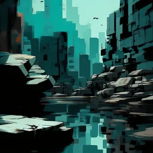 Old city building tower aerial view puzzle.