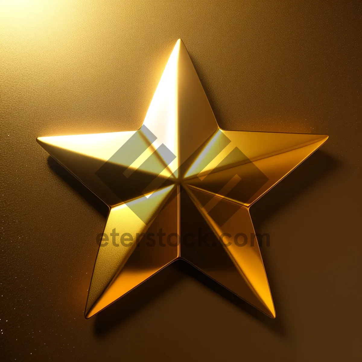 Picture of Sparkling Star Icon in 3D Glass Symbolizes Gems