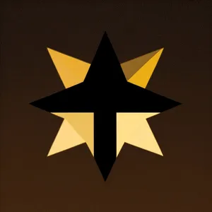 Starry-Eyed Emblem: Five-Spot Symbol and Lightning Design