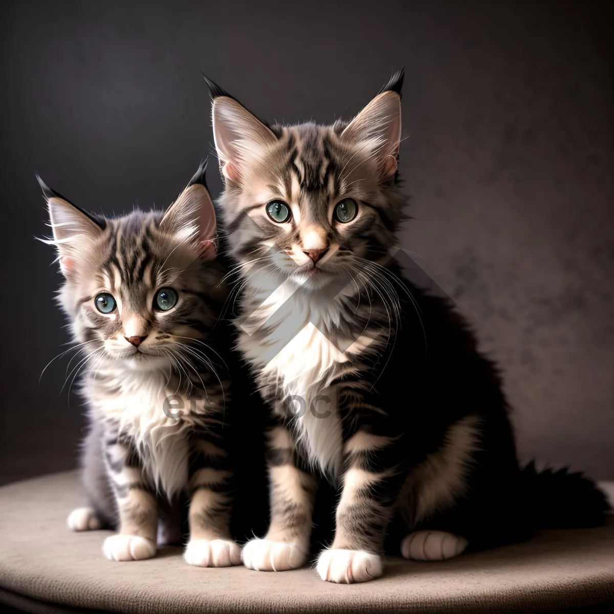 Picture of Adorable Young Tabby Kitten with Curious Eyes