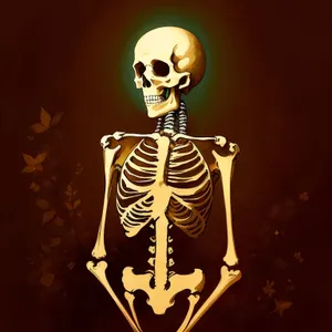 Spooky Skeleton in a Haunted Cemetery