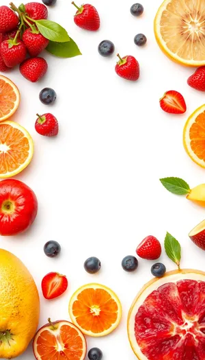 Delicious fresh fruit plate for healthy breakfast