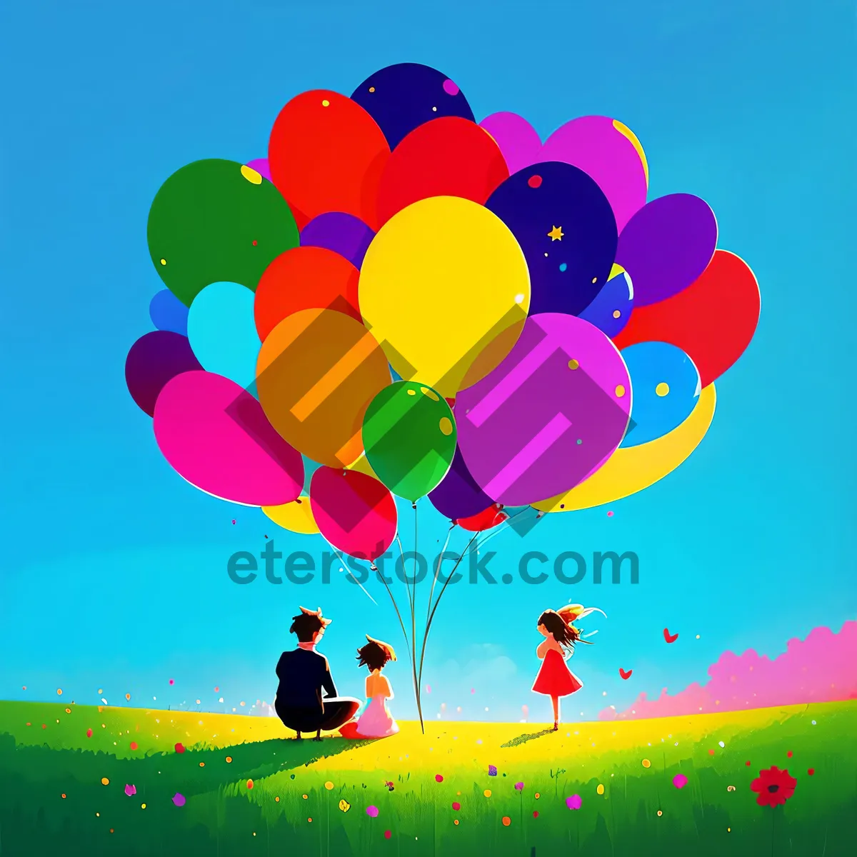 Picture of Colorful Balloon Art for Fun Party Decoration