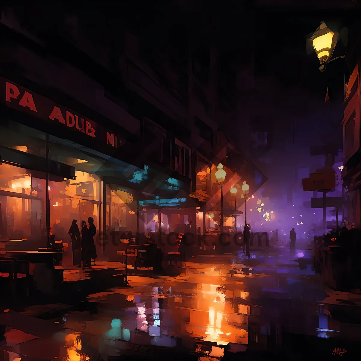 Picture of Night City Lights Stage Disco Cabaret Barroom Platform