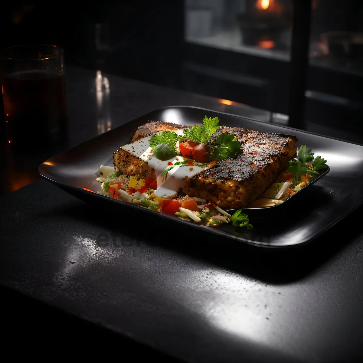 Picture of Delicious Gourmet Vegetable Salad with Grilled Meat